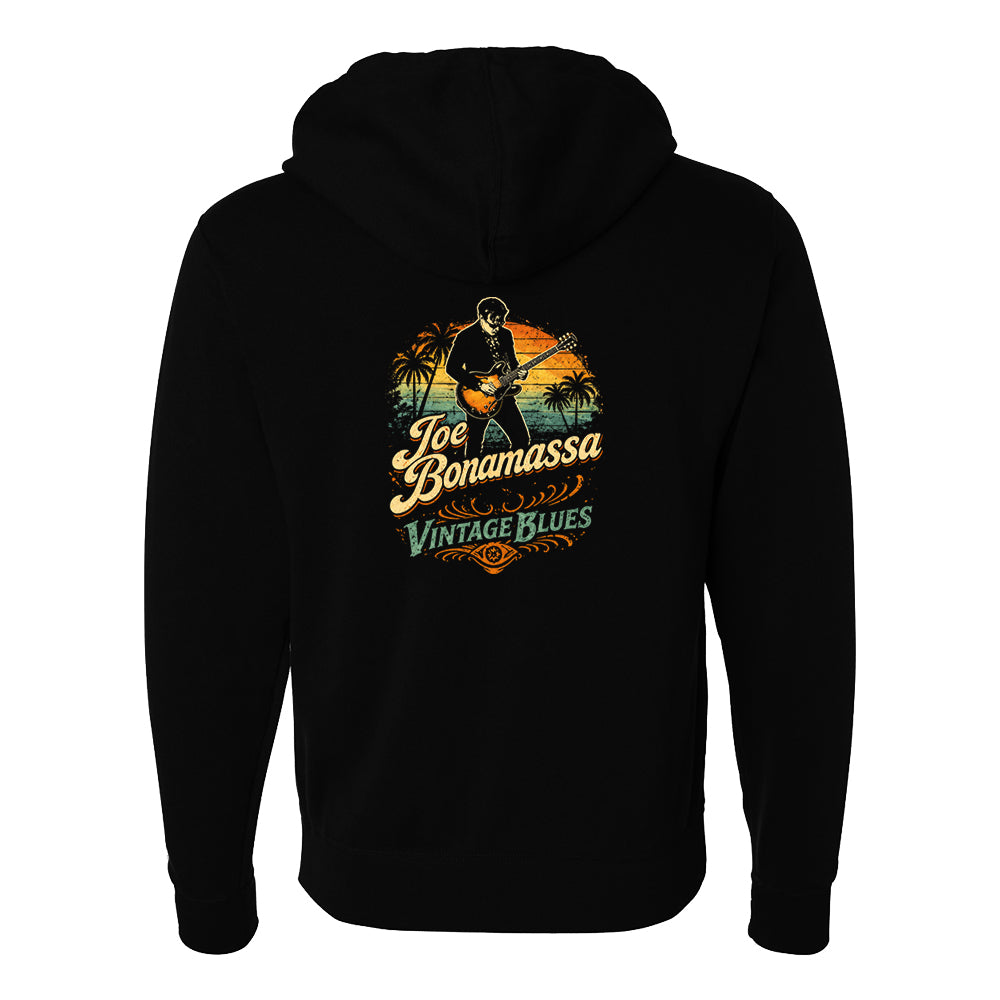 Joe Bonamassa Vintage Blues hettejakke svart glidelås