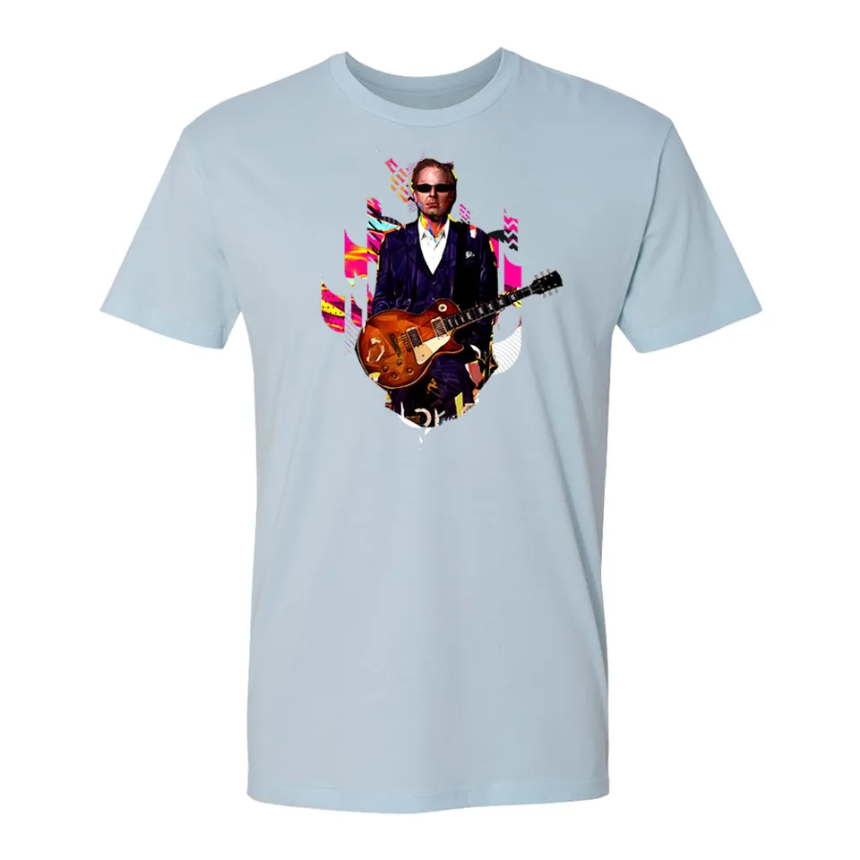 Joe Bonamassa Royal Blues II Abstract T-skjorte lyseblå