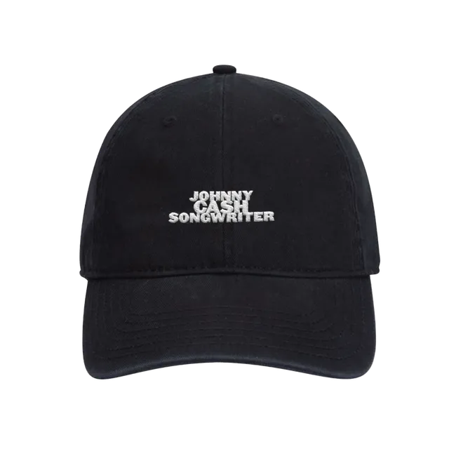 Johnny Cash Songwriter caps svart brodert