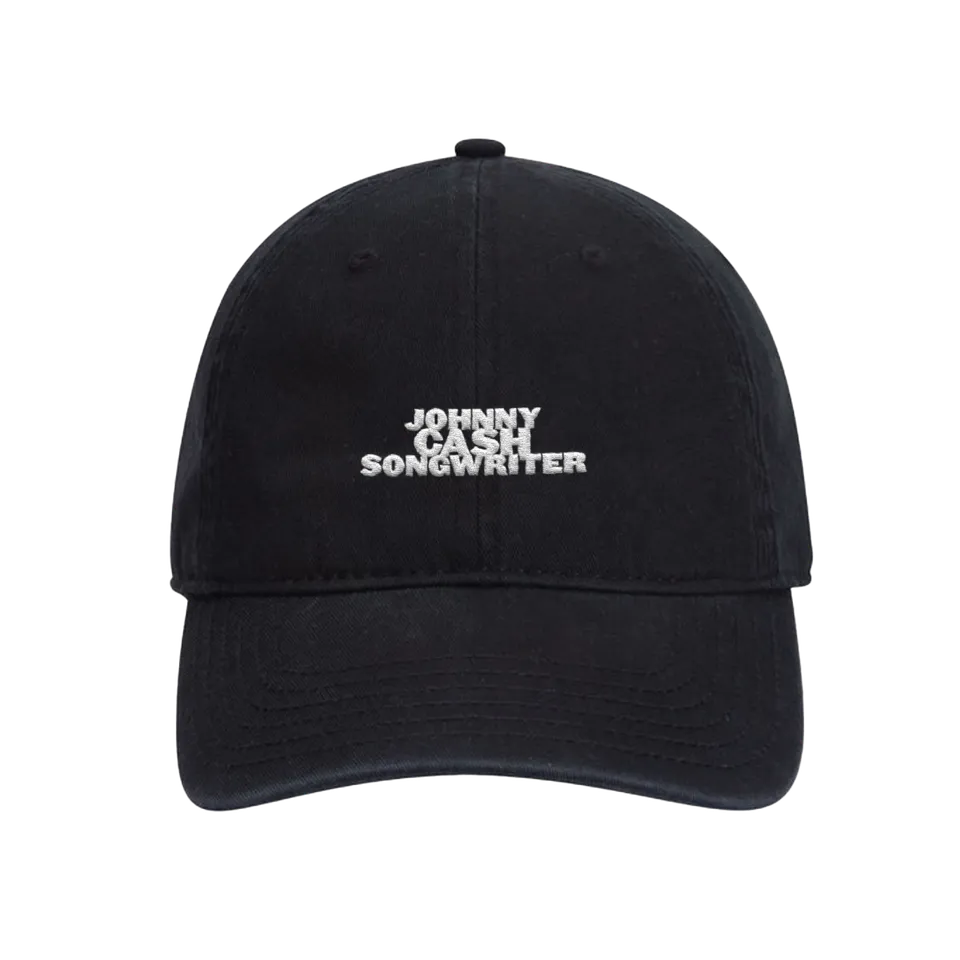 Johnny Cash Songwriter caps svart brodert