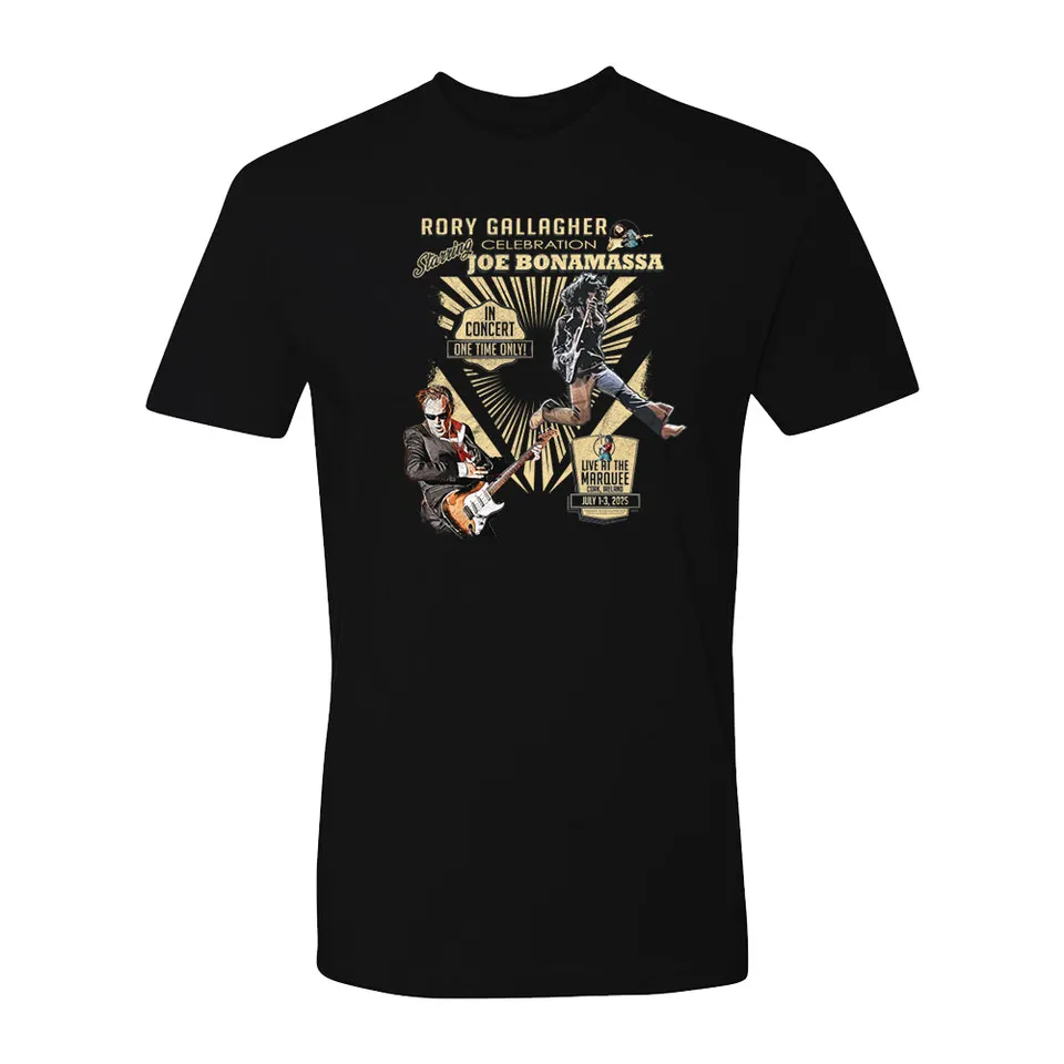 Joe Bonamassa Rory Gallagher Celebration t-skjorte svart bomull