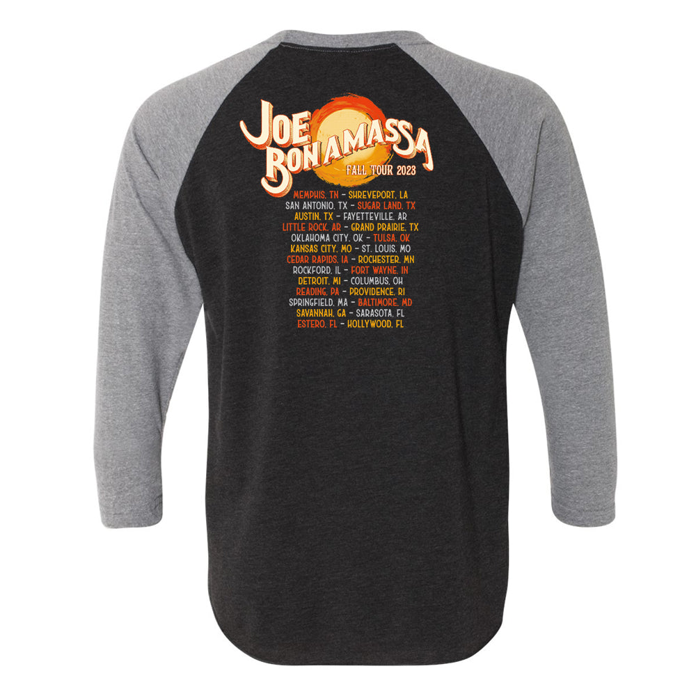 Joe Bonamassa 2023 U.S. Fall Tour Serenade 3/4 t-skjorte grå
