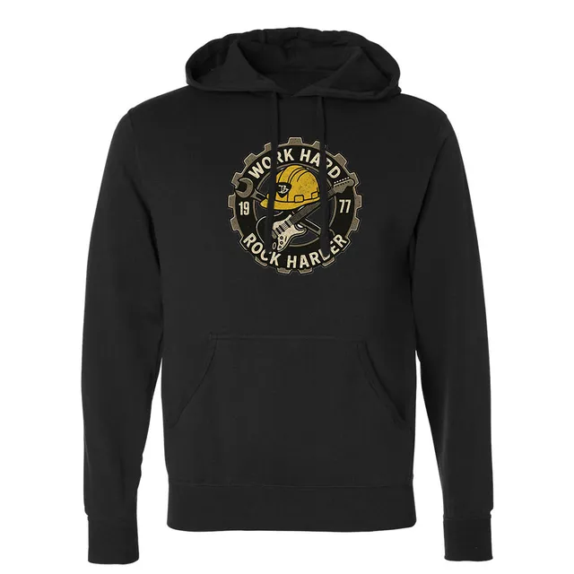 Joe Bonamassa Work Hard Rock Harder hoodie sort – unisex
