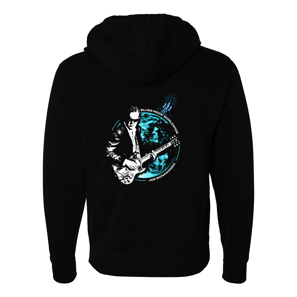 Joe Bonamassa Blues Rock Worldwide Zip-Up hettejakke svart