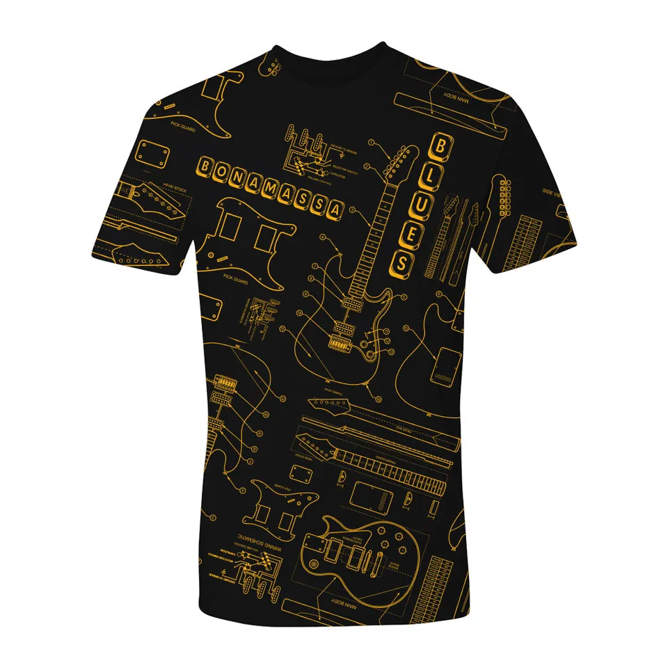 Joe Bonamassa Built to Rock t-skjorte unisex svart/teal