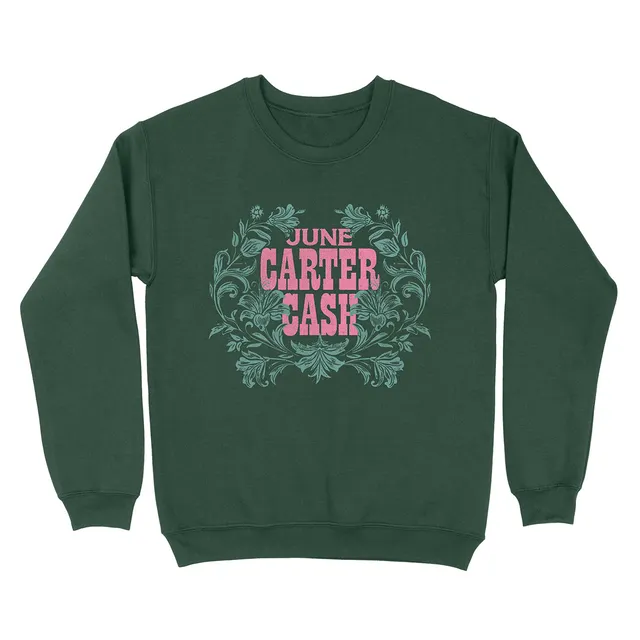 Johnny Cash June Carter Cash Logo genser grønn
