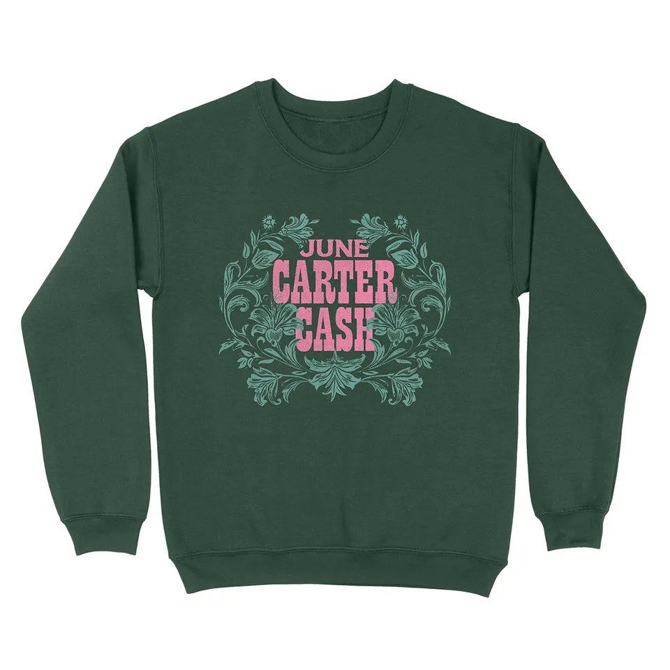 Johnny Cash June Carter Cash Logo genser grønn