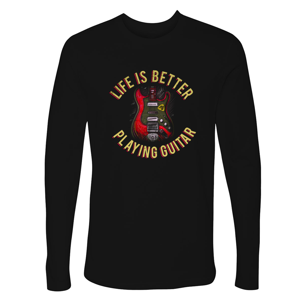 Joe Bonamassa Life is Better Playing Guitar Langermet svart