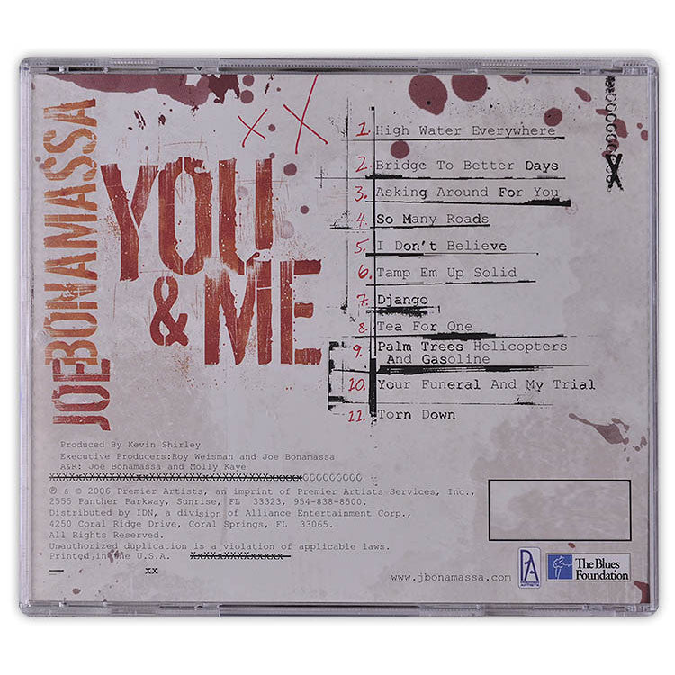 Joe Bonamassa You And Me CD album 2006
