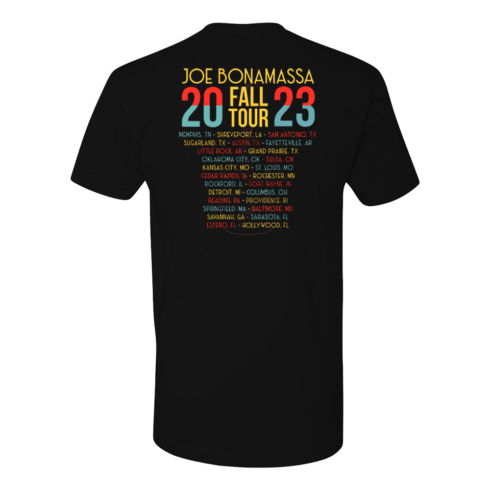 Joe Bonamassa U.S. Fall Tour 2023 t-skjorte unisex svart