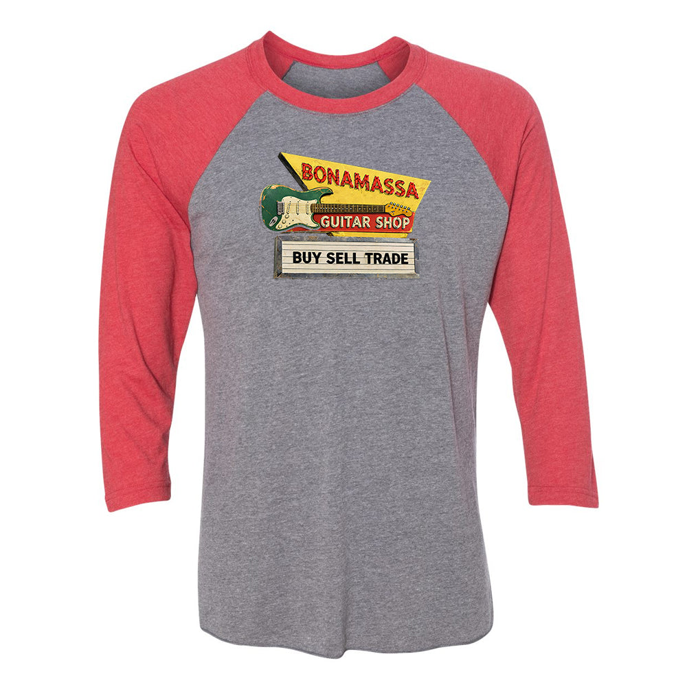 Joe Bonamassa Bona Guitar Shop 3/4 t-skjorte unisex triblend