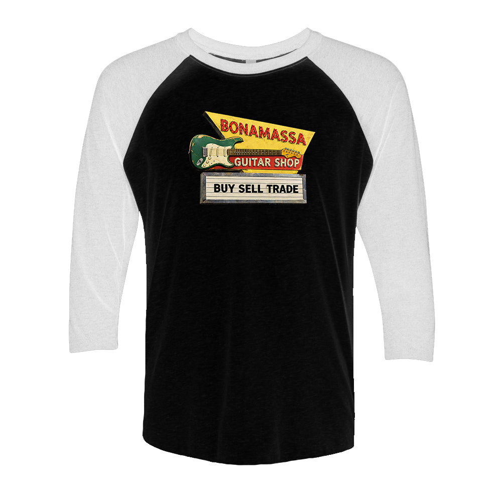 Joe Bonamassa Bona Guitar Shop 3/4 t-skjorte unisex triblend