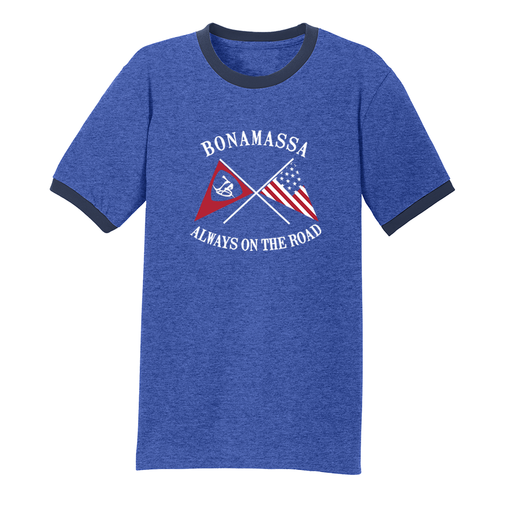 Joe Bonamassa Sailin Blues Contrast t-skjorte herre Heather Navy