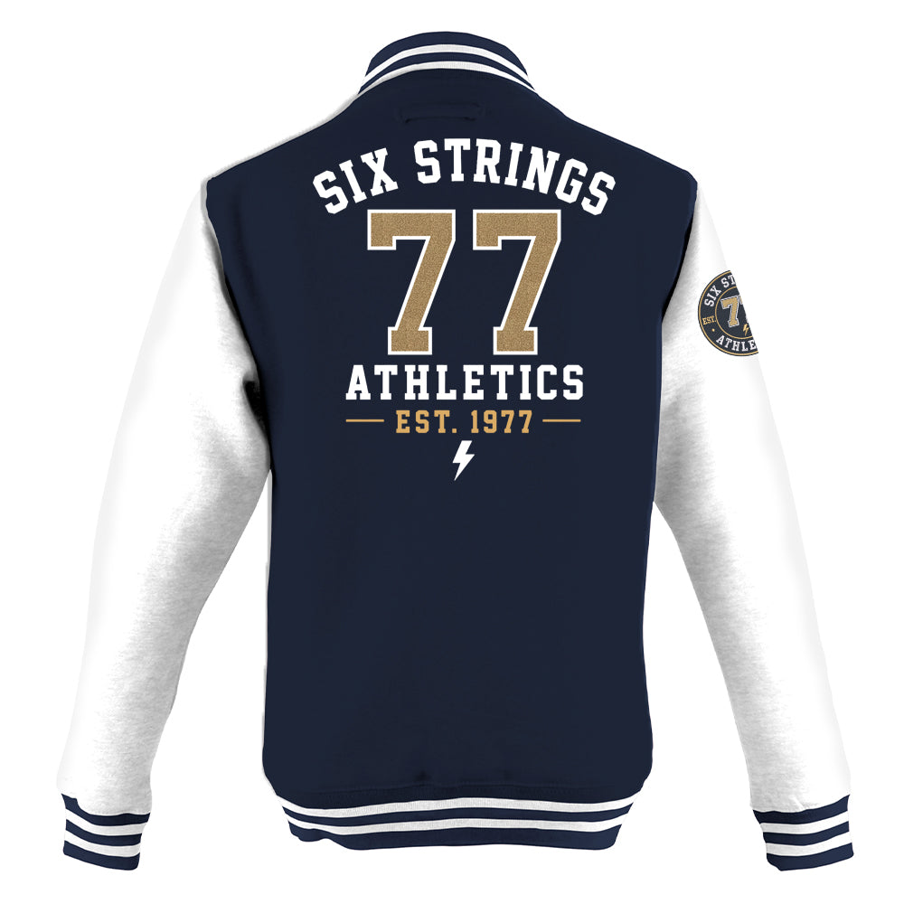 Joe Bonamassa Six Strings collegejakke navy/hvit unisex