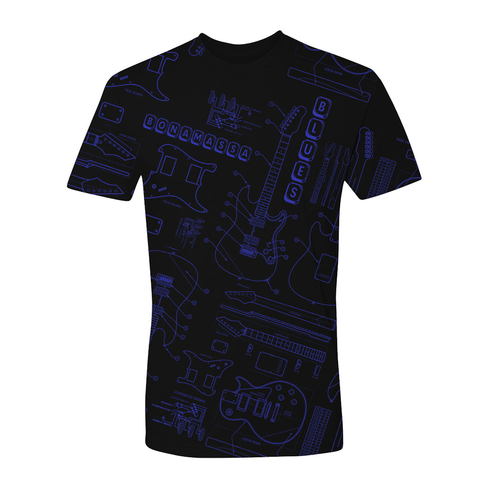 Joe Bonamassa Built to Rock t-skjorte unisex svart/teal