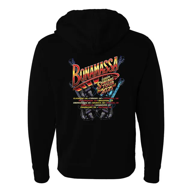Joe Bonamassa 2025 Europe Spring Tour hettejakke svart unisex