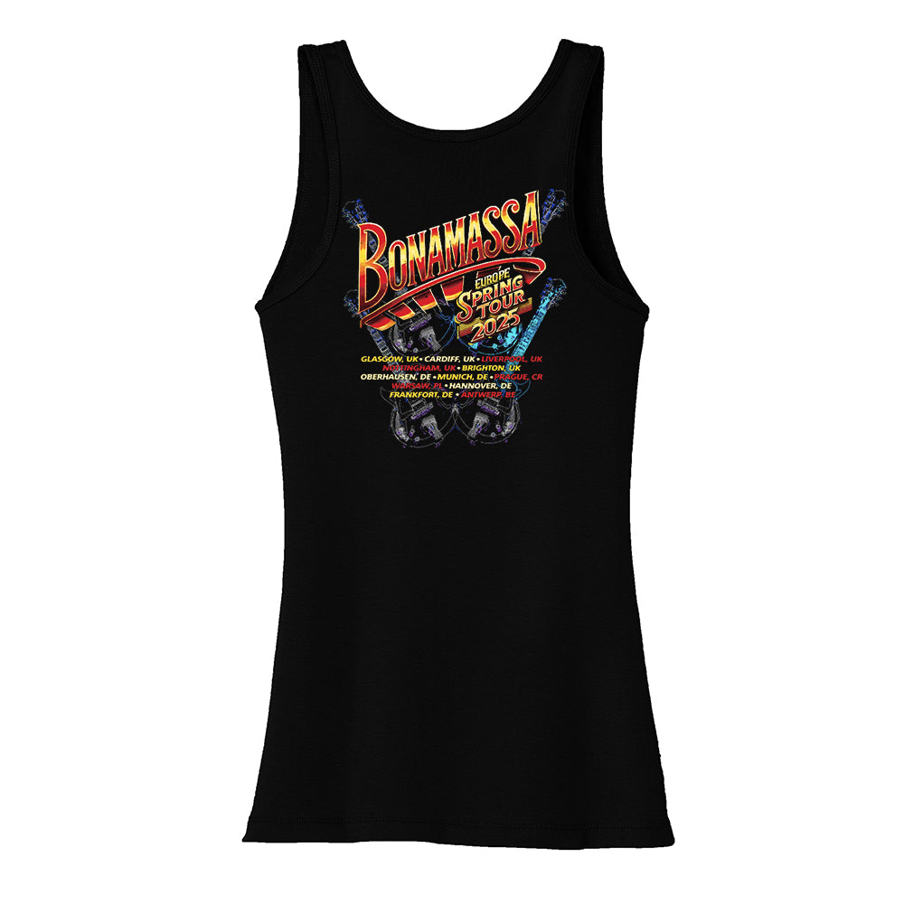 Joe Bonamassa 2025 Europe Tour singlet dame bomull svart