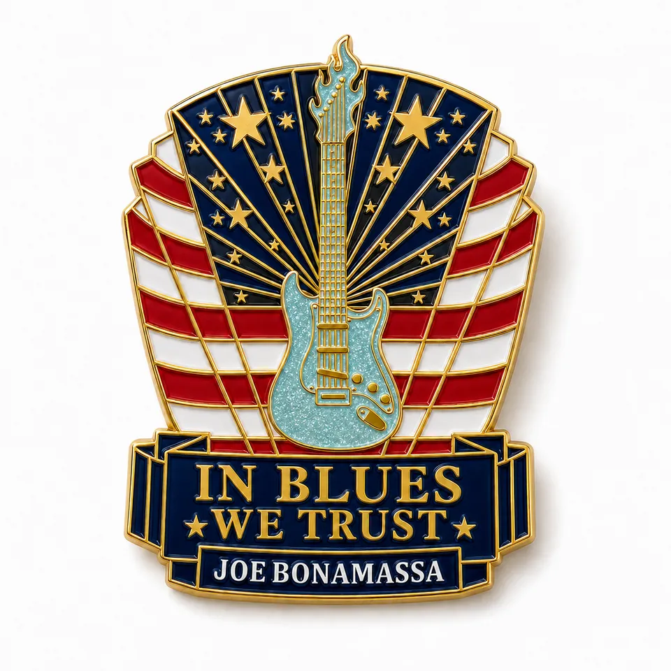 Joe Bonamassa Statue of Liberty Guitar pins gull emalje