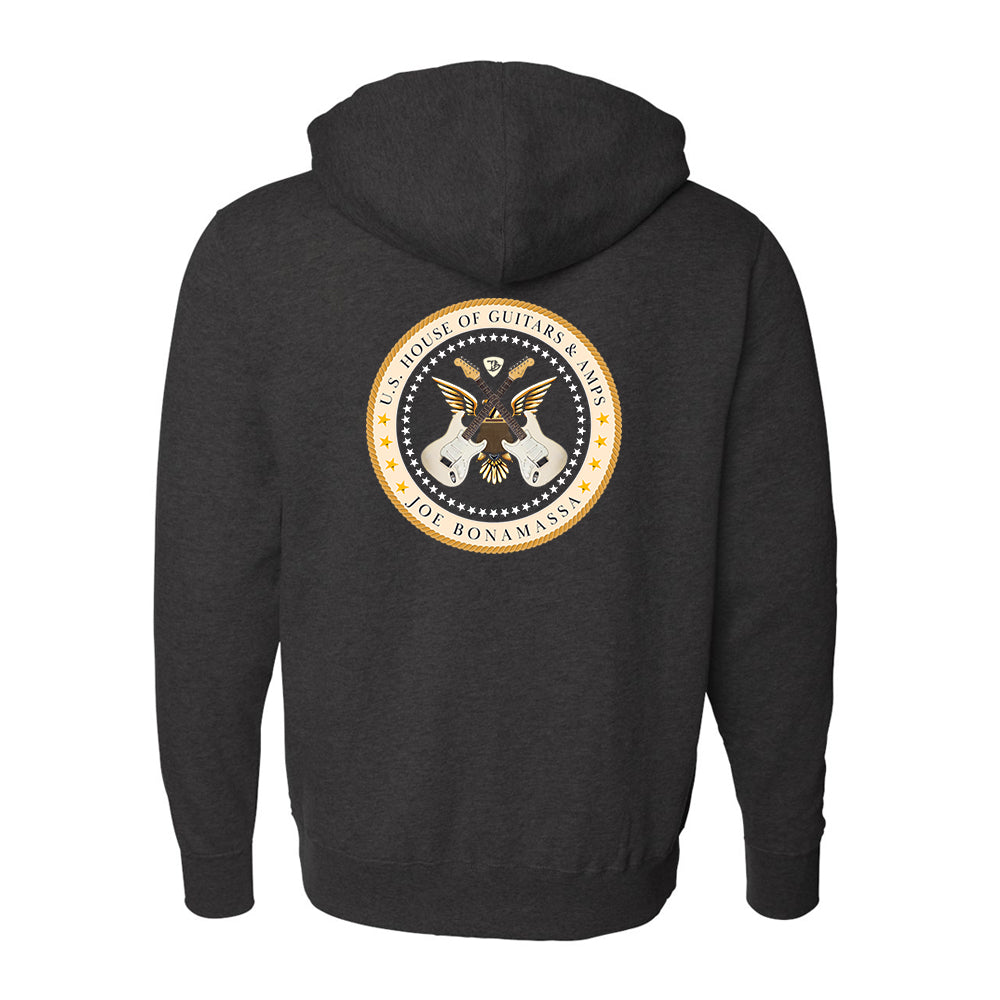 Joe Bonamassa House of Guitars Crest hettejakke glidelås