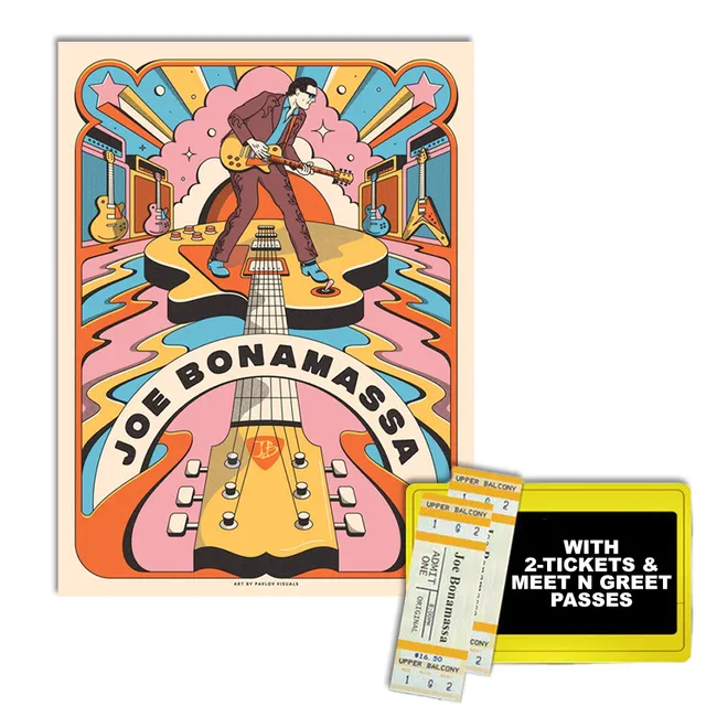 Joe Bonamassa Cosmic Groove kunsttrykk 18x24 signert billetter