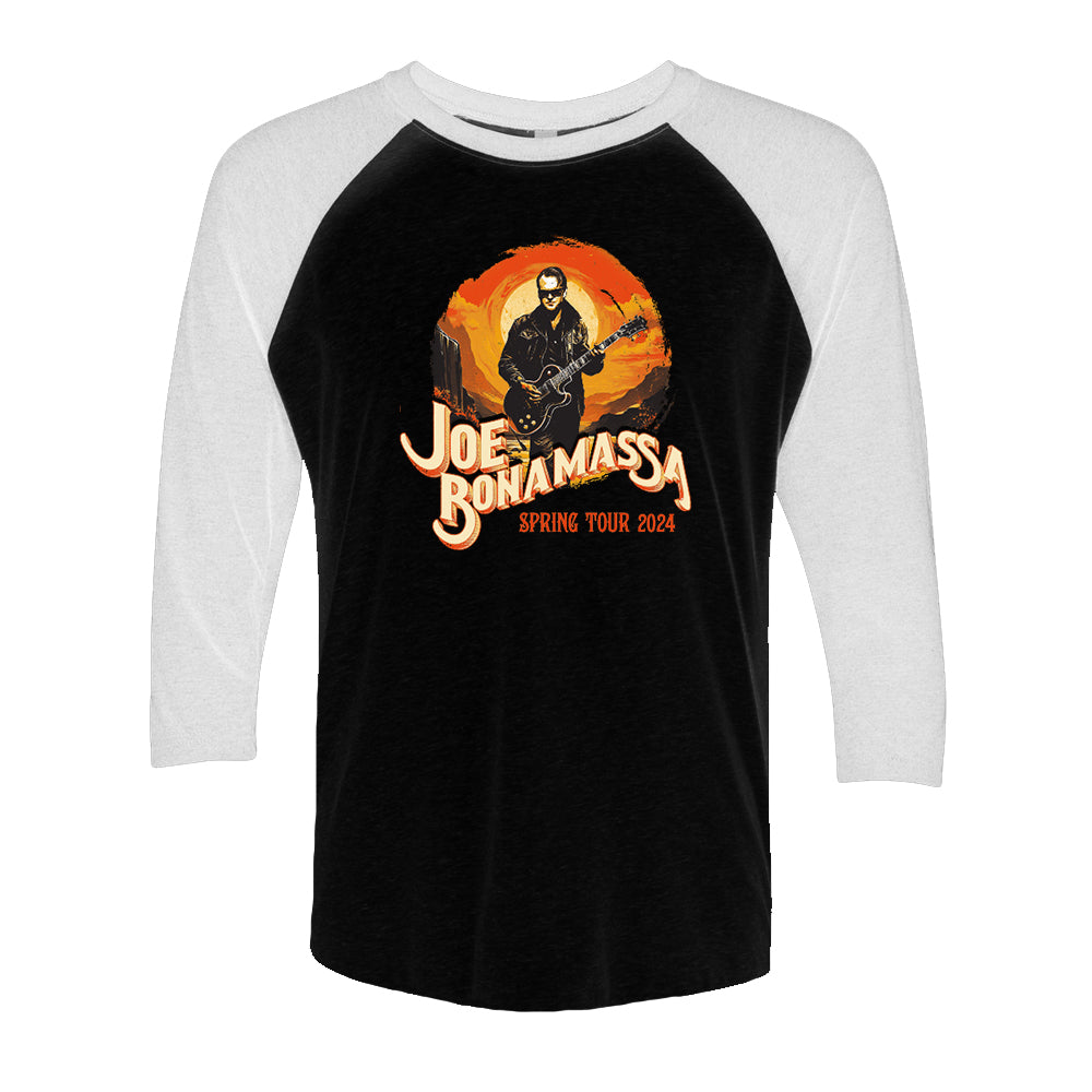 Joe Bonamassa 2024 Spring Tour Serenade t-skjorte 3/4 ermer triblend