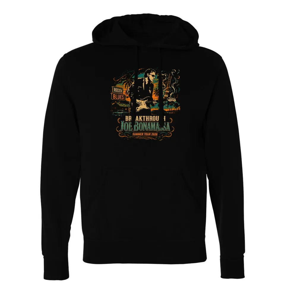 Joe Bonamassa 2026 Summer Tour hoodie svart unisex tourmotiv