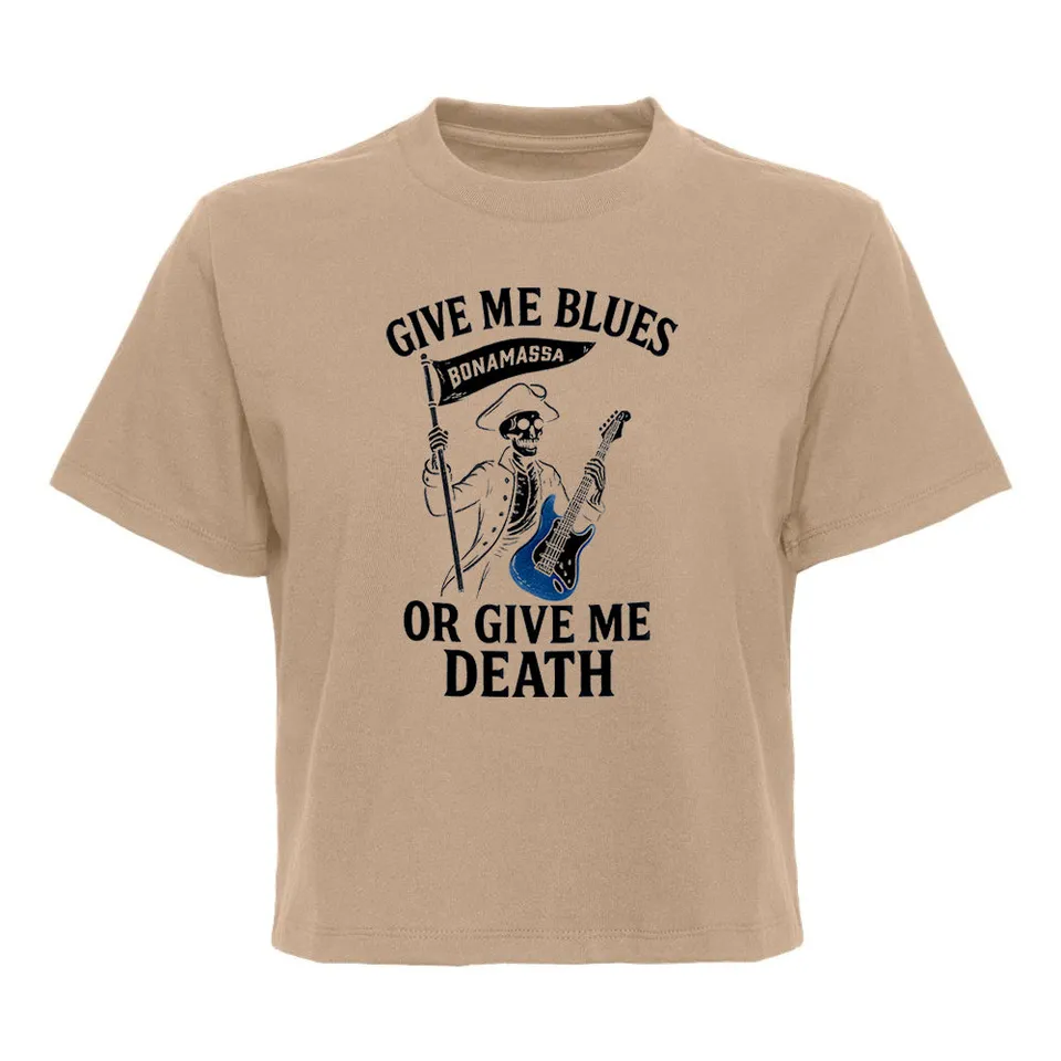 Joe Bonamassa Give Me Blues Or Give Me Death Boxy t-skjorte dame bomull