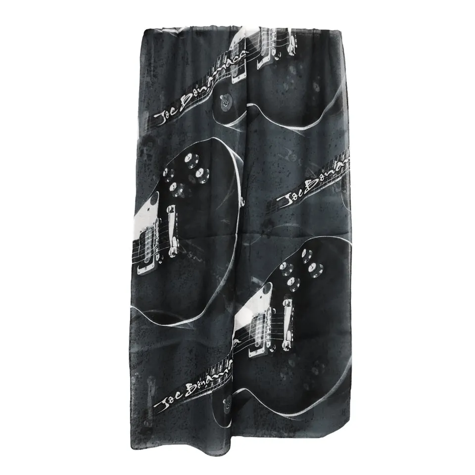 Joe Bonamassa Guitar skjerf grå polyester 58x188 cm