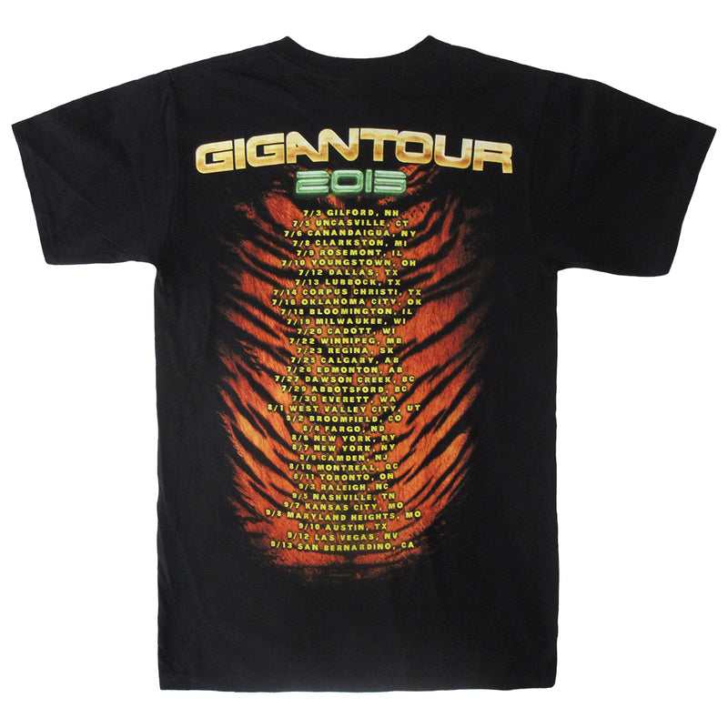 Megadeth Gigantour 2013 T-skjorte svart bomull