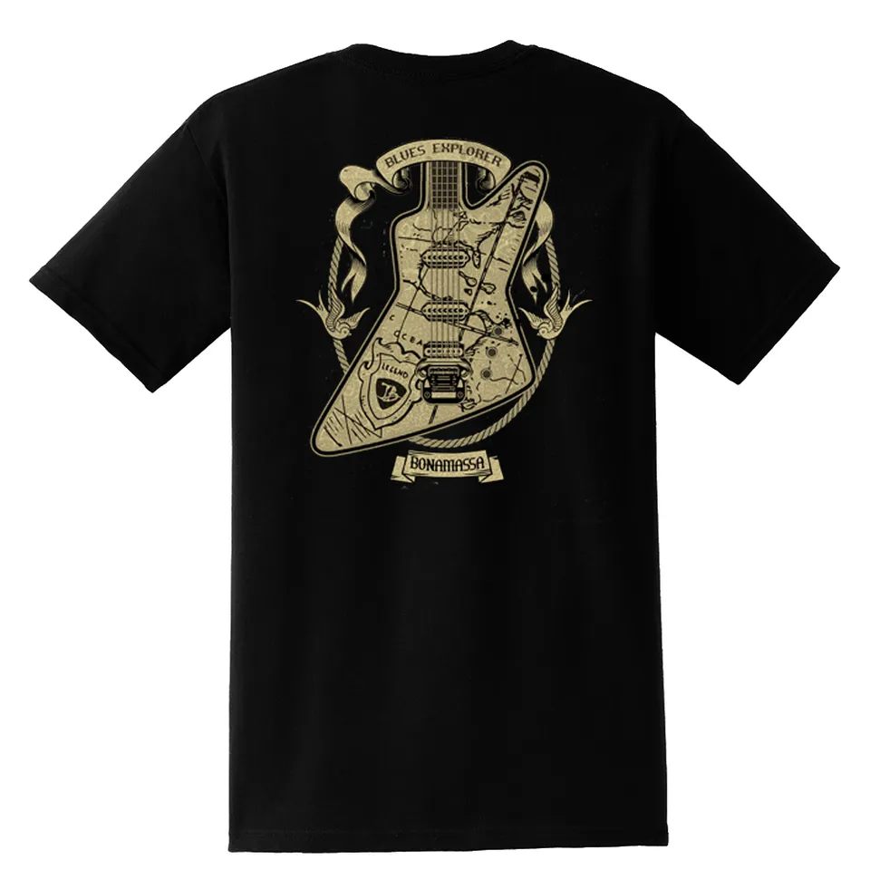 Joe Bonamassa Blues Explorer Pocket t-skjorte unisex bomull
