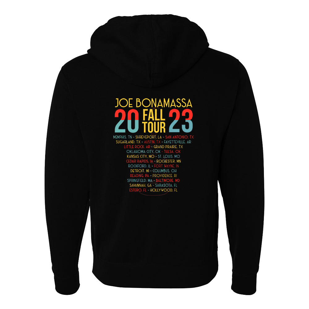 Joe Bonamassa U.S. Fall Tour 2023 hettegenser svart fleece
