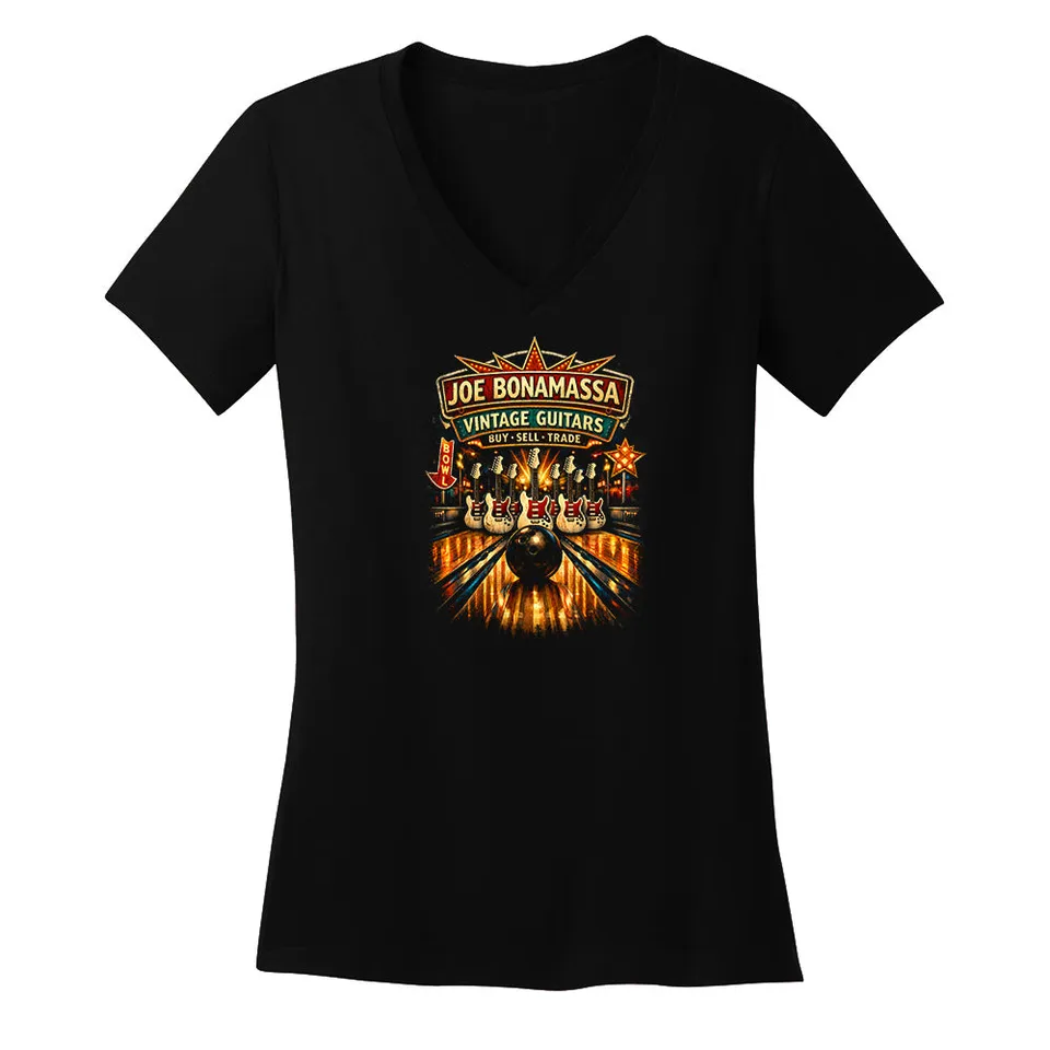 Joe Bonamassa Bowling Blues V-hals T-skjorte dame