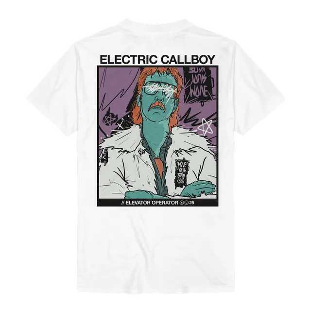 Electric Callboy White Elevator Operator Scratch t-skjorte hvit