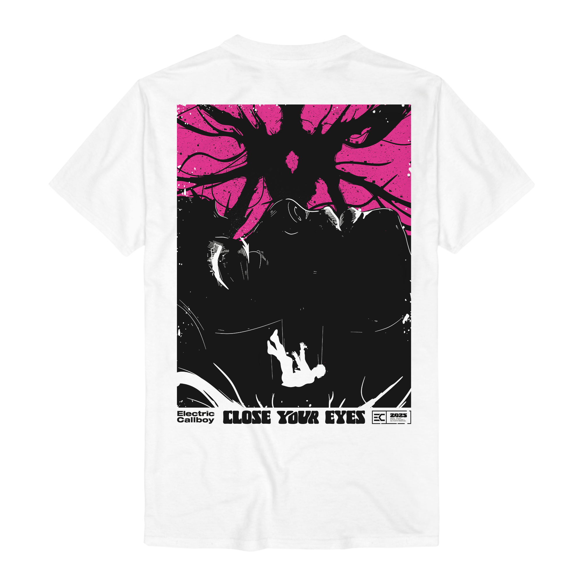 Electric Callboy Close Your Eyes t-skjorte bomull ryggtrykk
