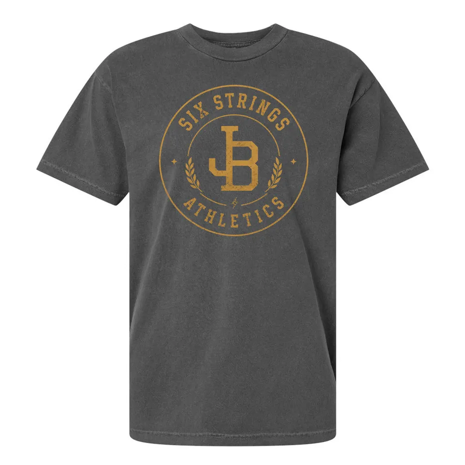 Joe Bonamassa Six Strings Crest Vintage Heavyweight Cotton t-skjorte falmet svart