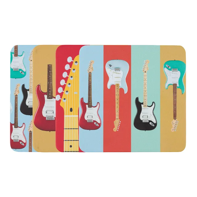 Joe Bonamassa Fender Stratocaster coaster 4-pk skinn 10cm