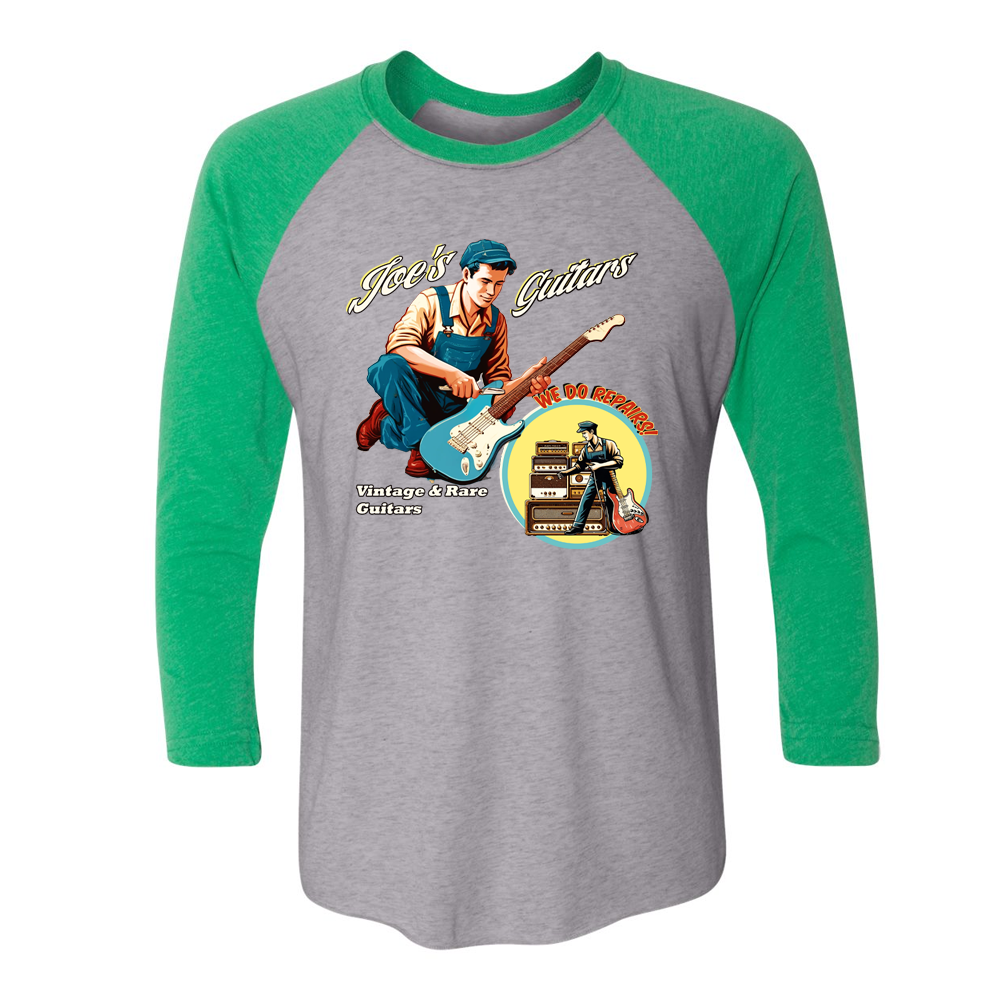 Joe Bonamassa Guitar & Repair Shop 3/4 t-skjorte unisex triblend