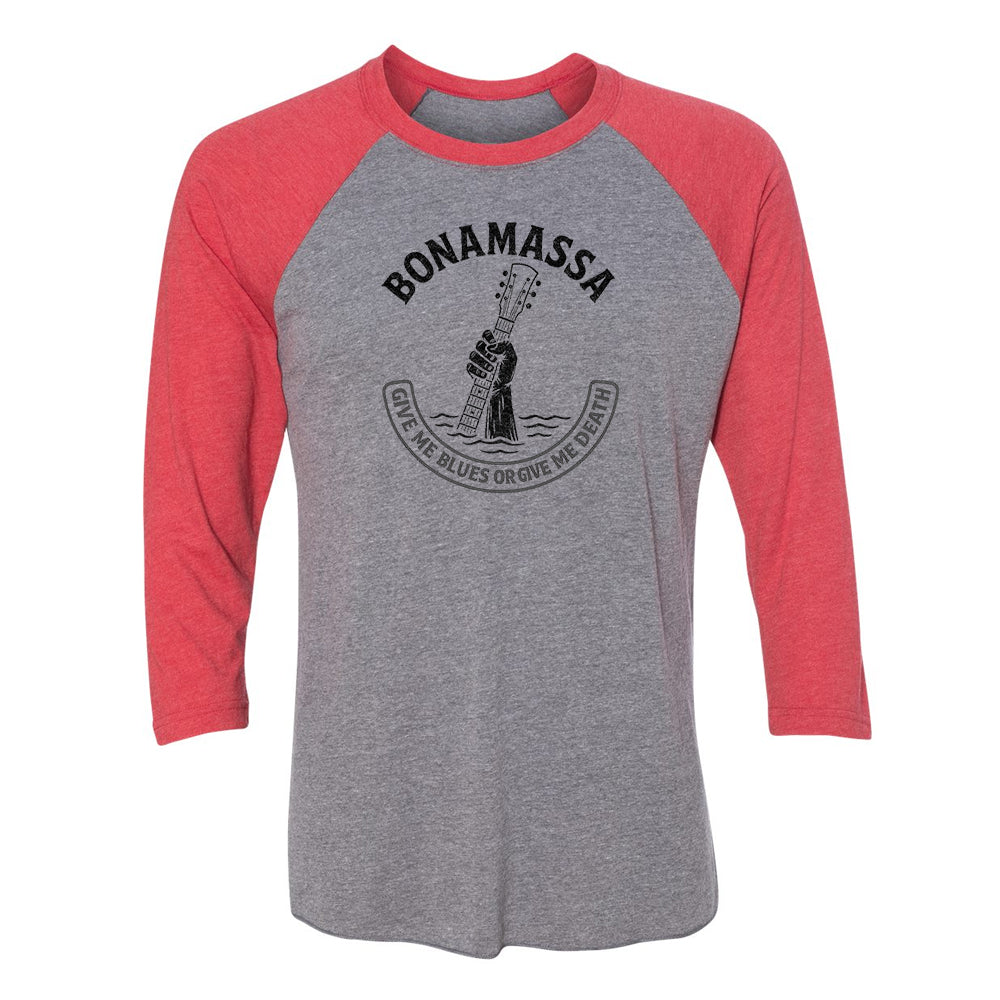 Joe Bonamassa Give Me Blues 3/4 T-skjorte hvit/svart triblend
