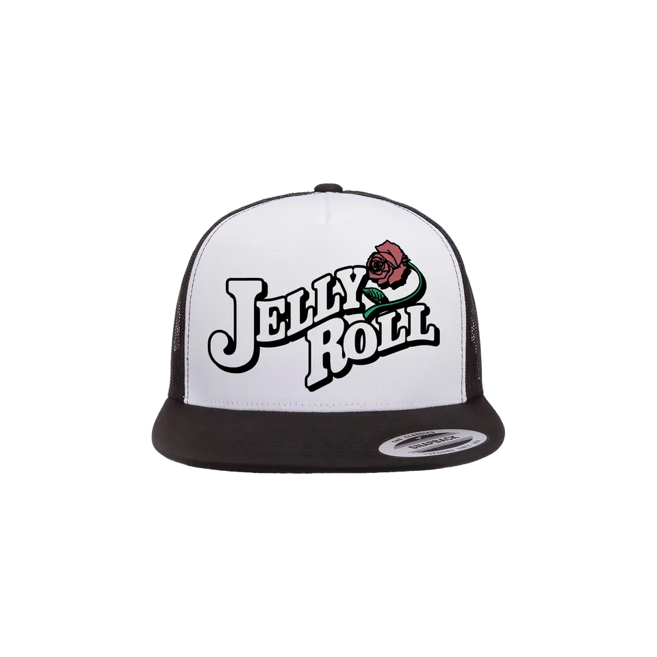 Jelly Roll Rose trucker caps svart Big Ass Tour