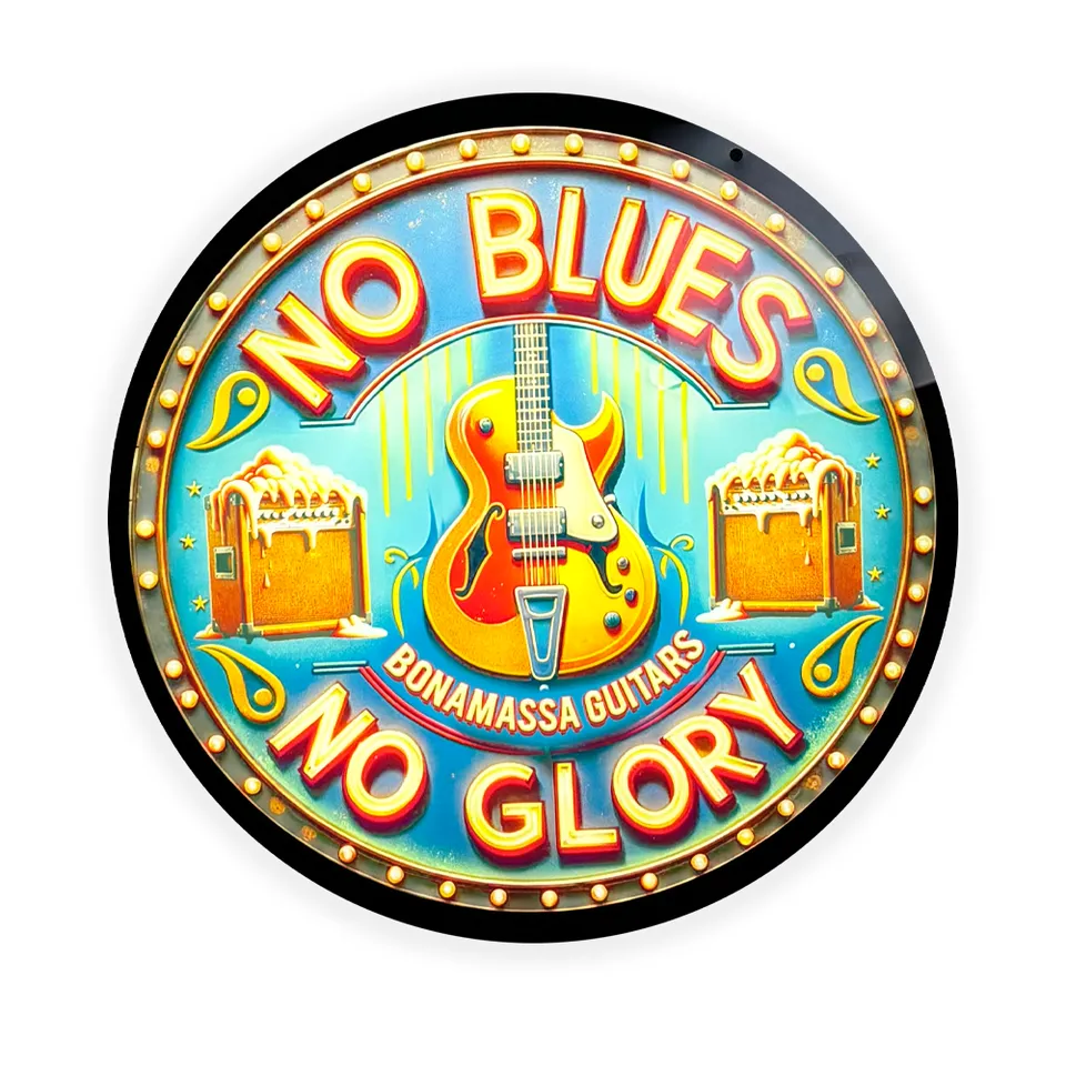 Joe Bonamassa No Blues No Glory Slim LED-skilt 16" vegg
