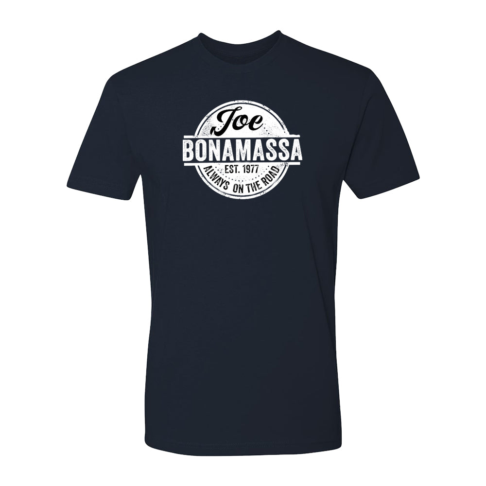 Joe Bonamassa Always On The Road Stamp T-skjorte svart brysttrykk