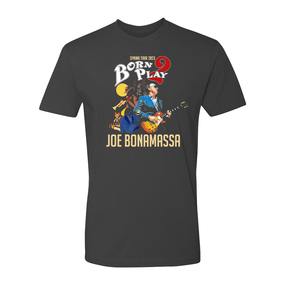 Joe Bonamassa 2023 U.S. Spring Tour t-skjorte svart unisex bomull