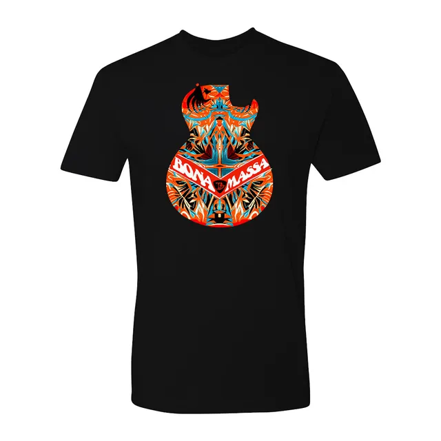 Joe Bonamassa Tribal Guitar t-skjorte svart bomull