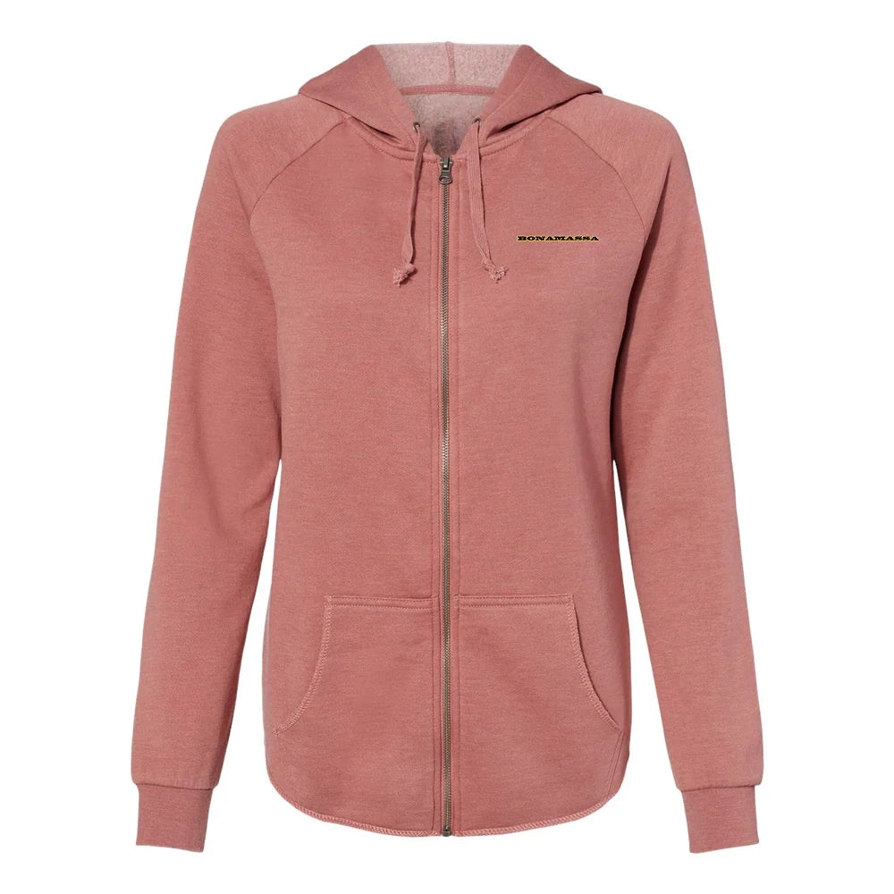 Joe Bonamassa Camp & Jam Wave Wash Zip-Up Hoodie dame svart