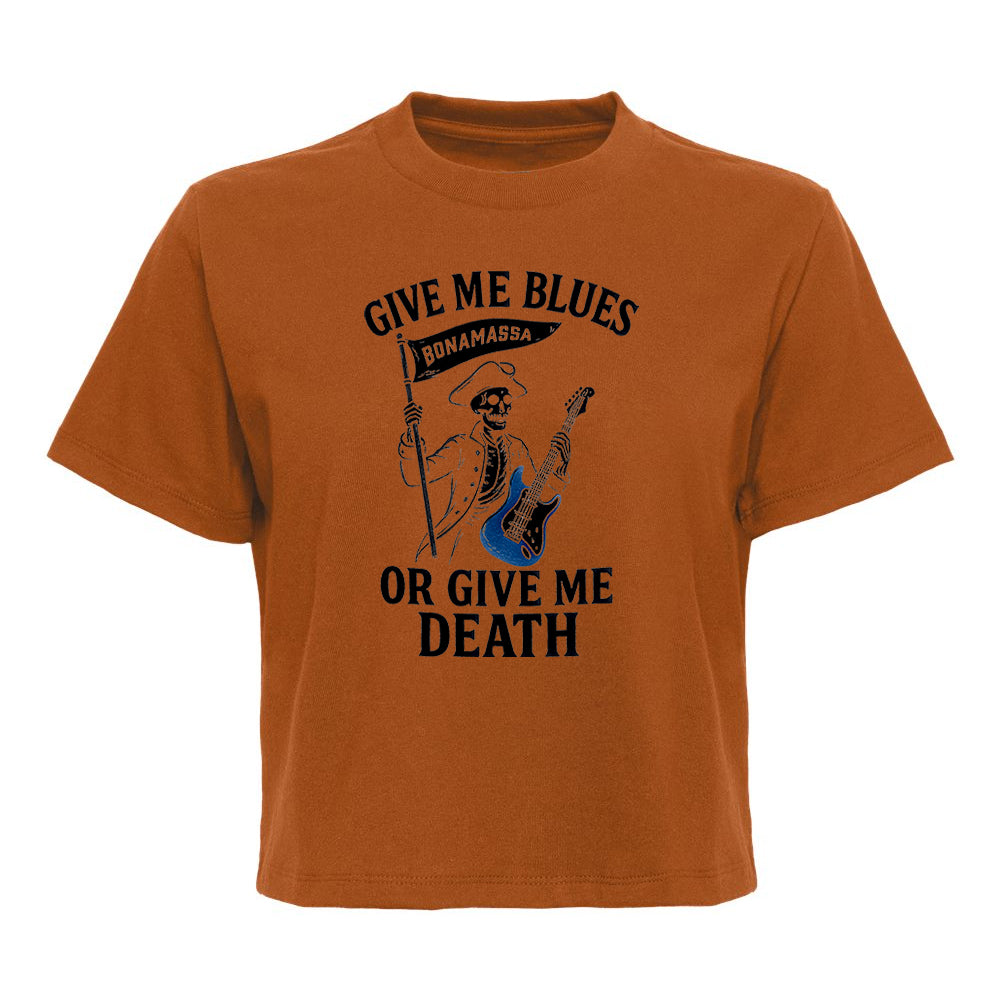Joe Bonamassa Give Me Blues Or Give Me Death Boxy t-skjorte dame bomull