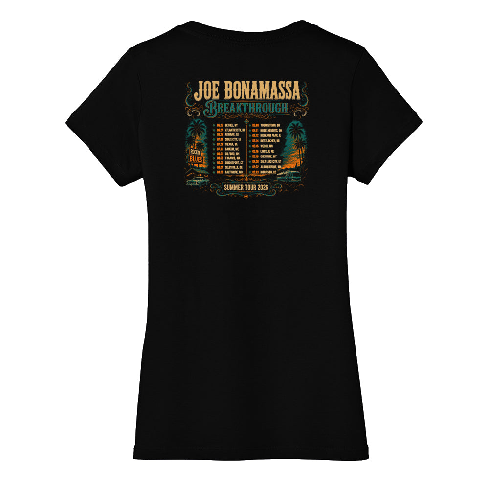 Joe Bonamassa Summer Tour 2026 V-hals dame