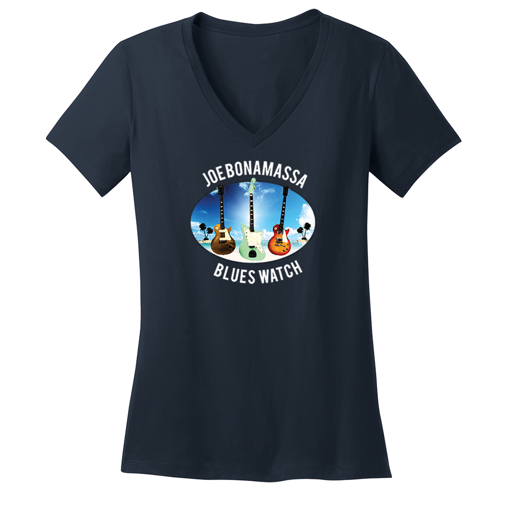Joe Bonamassa Blues Watch V-hals t-skjorte svart dame