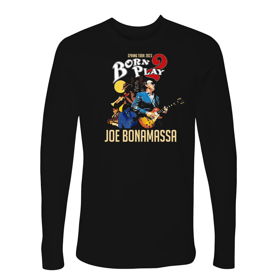 Joe Bonamassa U.S. Spring Tour langermet t-skjorte svart bomull