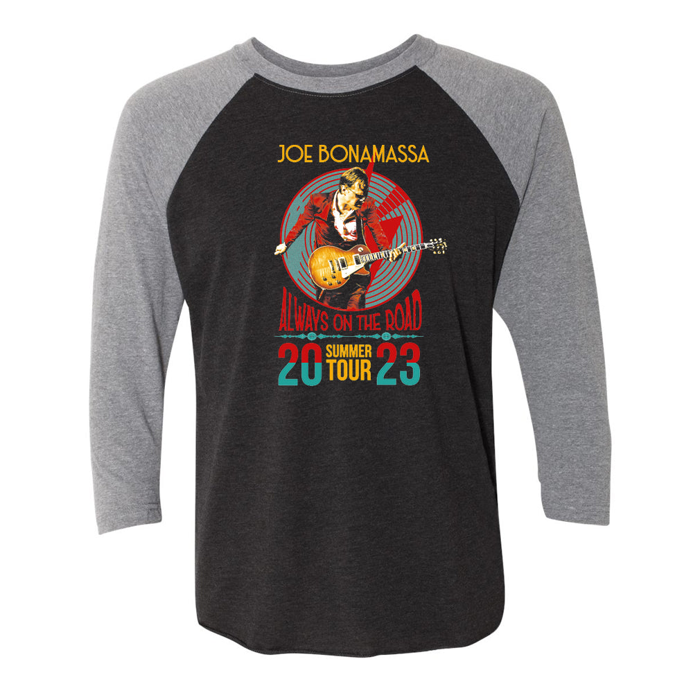 Joe Bonamassa U.S. Summer Tour 3/4 t-skjorte unisex triblend