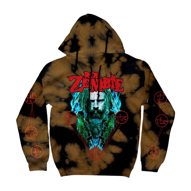 Rob Zombie Sinister Urge Ritual Crystal Wash hoodie grønn